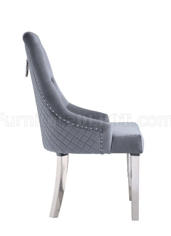 Satinka 2 Gray Parson Side Chairs