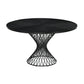 Armen Living Cirque & Varde Black or Walnut Round Dining Set