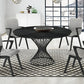 Armen Living Cirque & Varde Black or Walnut Round Dining Set