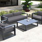 Armen Living Aelani 4 Pc Seating - Gray Aluminum