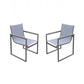 Bistro 5 Pc Dining Set Grey Powder Coated Finish