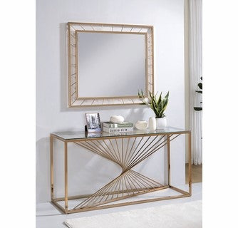 Sherbrooke Gold Sofa Table with Optional Mirror