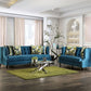 Azuletti Dark Teal Sofa Collection - Tuxedo Design