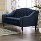 Martinique Sofa & Loveseat Blue Velvet - Made in USA