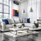 Seccional Ornella Gris Claro - Furniture of America