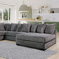 Wolverhampton SM5248 Contemporary Oversized Sectional - Gray Chenille