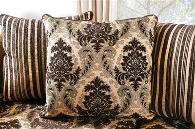 Tilde Traditional Sofa Collection - Brown Chenille