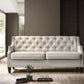 Tufted Sofa & Loveseat - Beige Fabric
