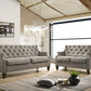 Tufted Sofa & Loveseat - Grey or Beige
