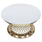 Solstice Genuine Marble Living Room Tables - Polished Gold