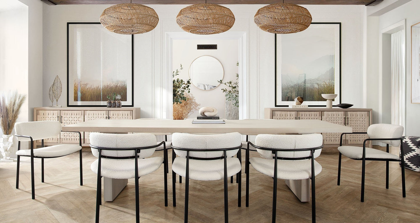 Colección de comedor Diamond Sofa Sonoma - Acabado en roble rústico