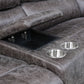 Steve Silver Plaza Power Reclining Sectional - Grey Fabric
