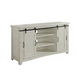 Aspen Rustic Entertainment Console - Antique White Barn Doors