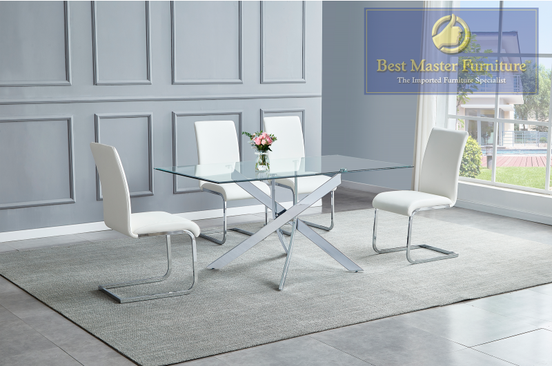 T01 Dining Collection 5 Pc - White Chairs