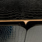 Talin Modern Black Crocodile & Rosegold Buffet