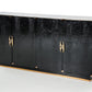 Talin Modern Black Crocodile & Rosegold Buffet