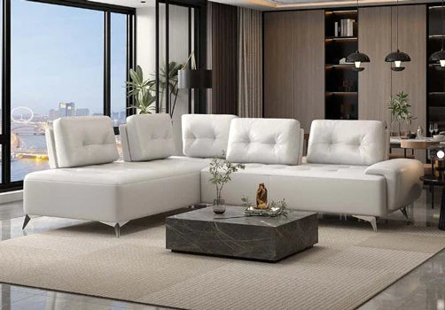 Turano LV00215 Pearl White Sectional - Made in Italy