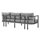 Valentina 4 Pc Dark Grey Armen Living Outdoor Seating Set