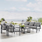 Valentina 4 Pc Dark Grey Armen Living Outdoor Seating Set