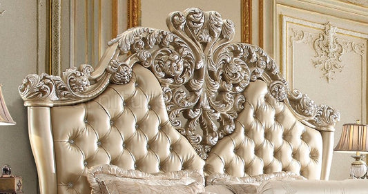 Vatican Bedroom Collection - Gold & Champagne Silver Finish