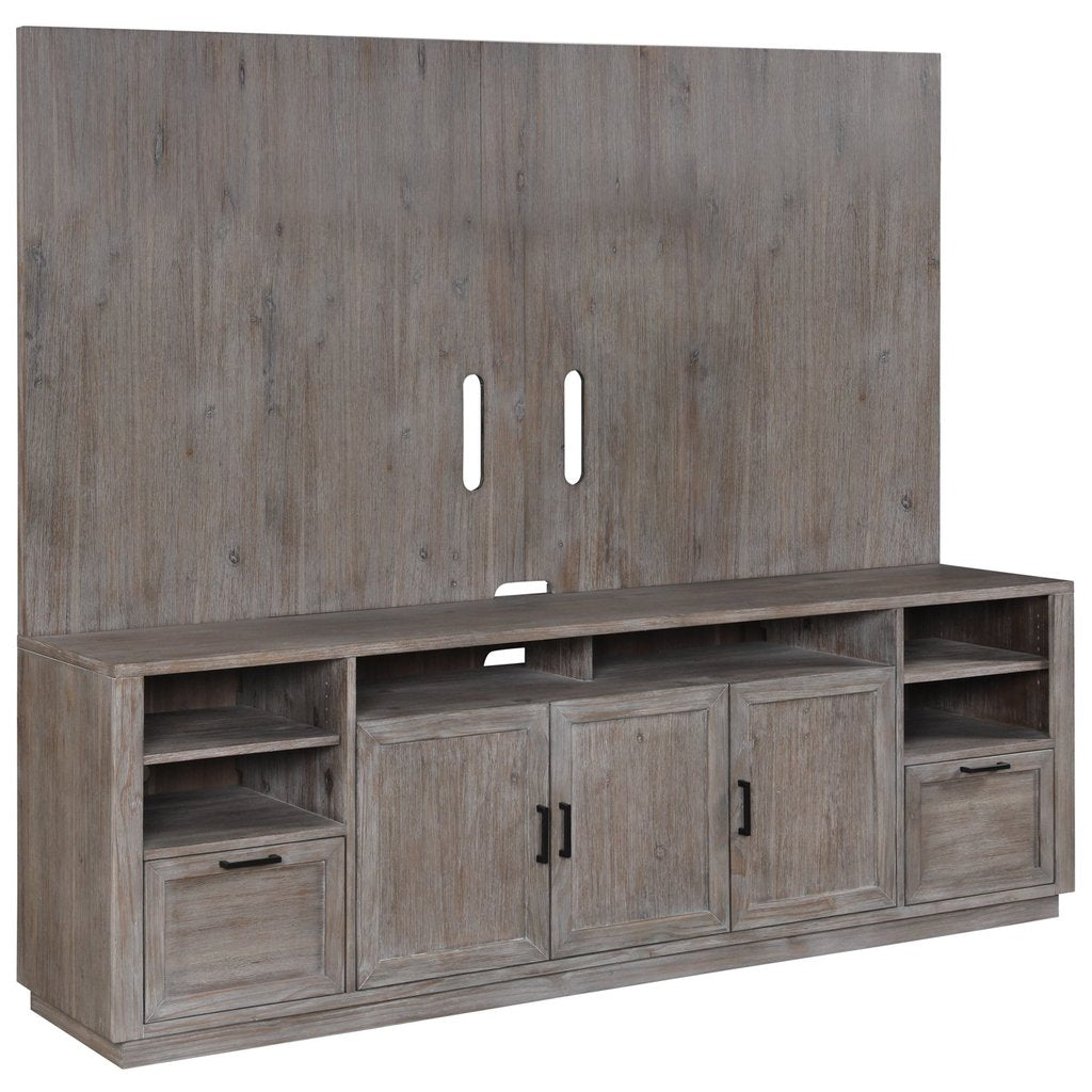 Parker House Vector TV Console w/Hutch - Fieldstone Finish