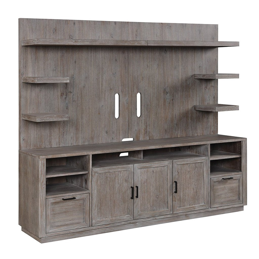 Parker House Vector TV Console w/Hutch - Fieldstone Finish