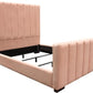 Venus Low Profile Bed by Diamond Sofa - Blush or Light Grey Velvet