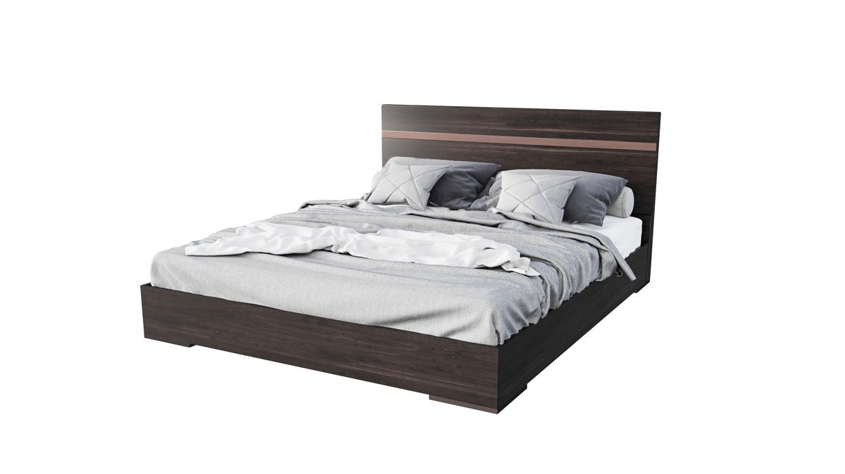 Benzon Italian Modern Dark Rovere Bedroom Set