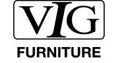 VIG Modrest Runyon Modern Walnut & Grey Fabric Dining Set