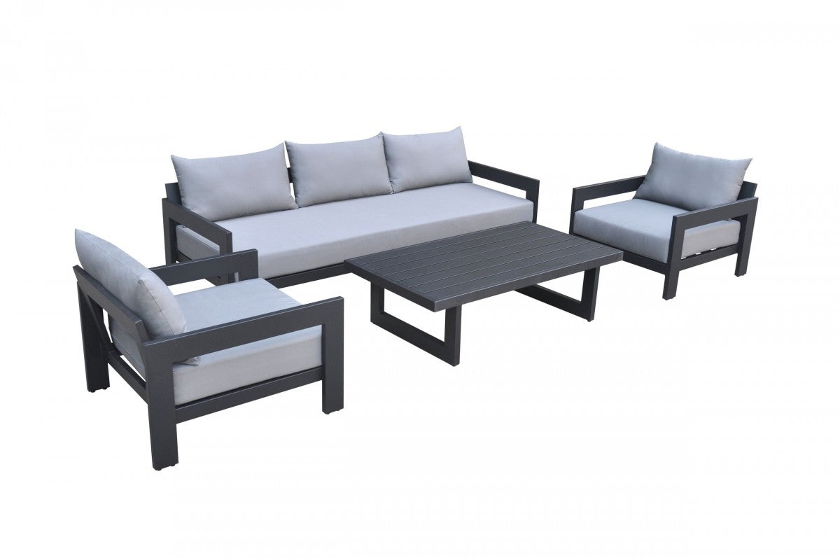 Renava Wake by VIG - Modern Charcoal Outdoor Sofa Set