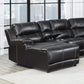 AC Pacific William Power Motion Sectional - Brown Leather Gel